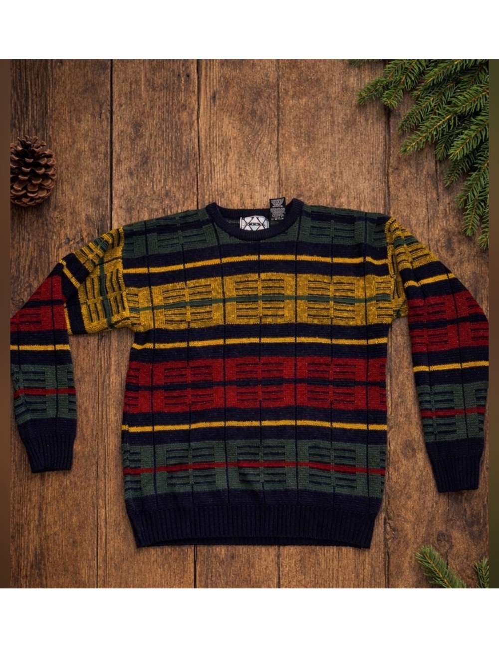 🧵 Vintage 90s X StatX Crewneck Sweater – Men’s M – Made in Korea